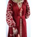Boho Style Ukrainian Embroidered Maxi Broad Dress Red "Grace"